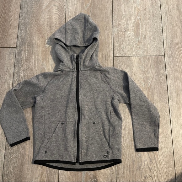 GapFit Kids Fit Tech Hoodie Performace Zip Up Grey Boys XS 4-5 - Picture 2 of 5